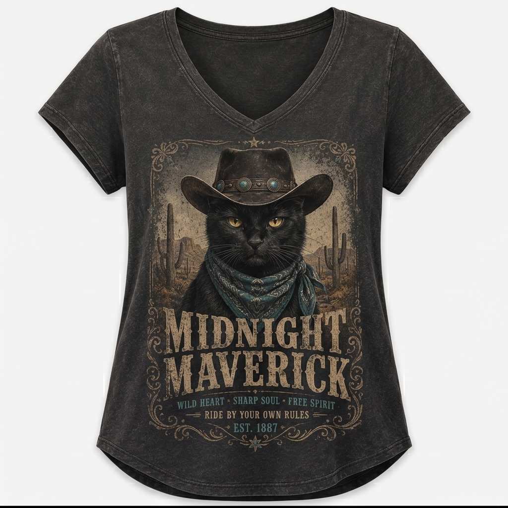 High Desert Black Cat Tee