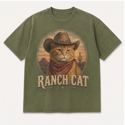 Ranch Cat Orange Tabby Tee