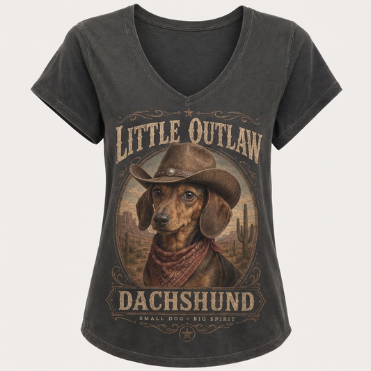 Little Outlaw Dachshund Tee