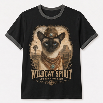 Wildcat Spirit Siamese Cat Tee
