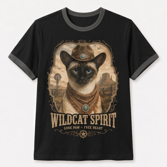 Wildcat Spirit Siamese Cat Tee