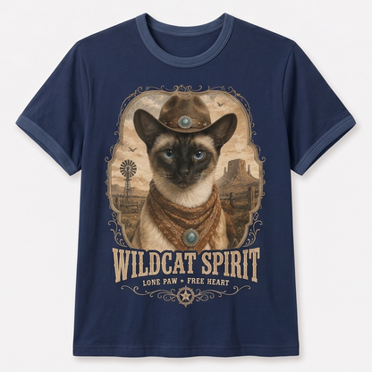 Wildcat Spirit Siamese Cat Tee