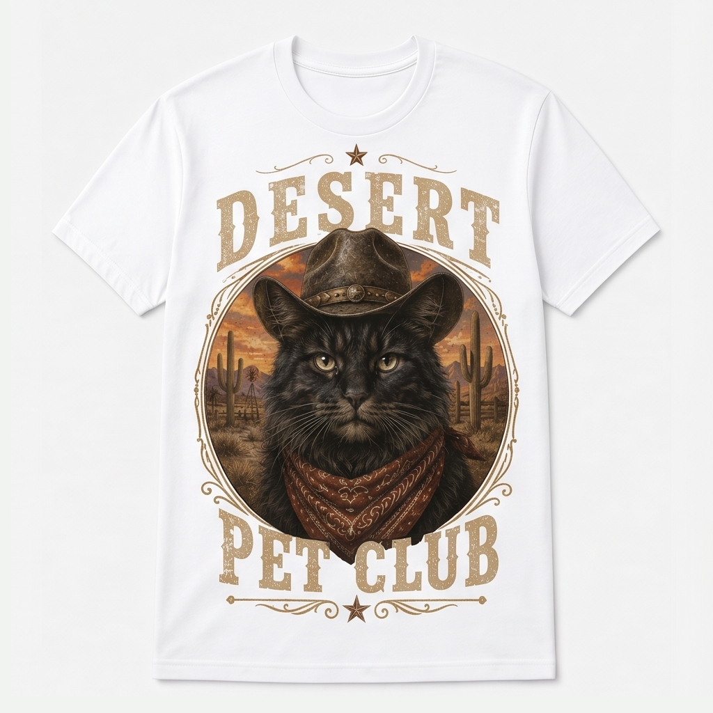 Desert Black Cat Pet Club Tee（副本）