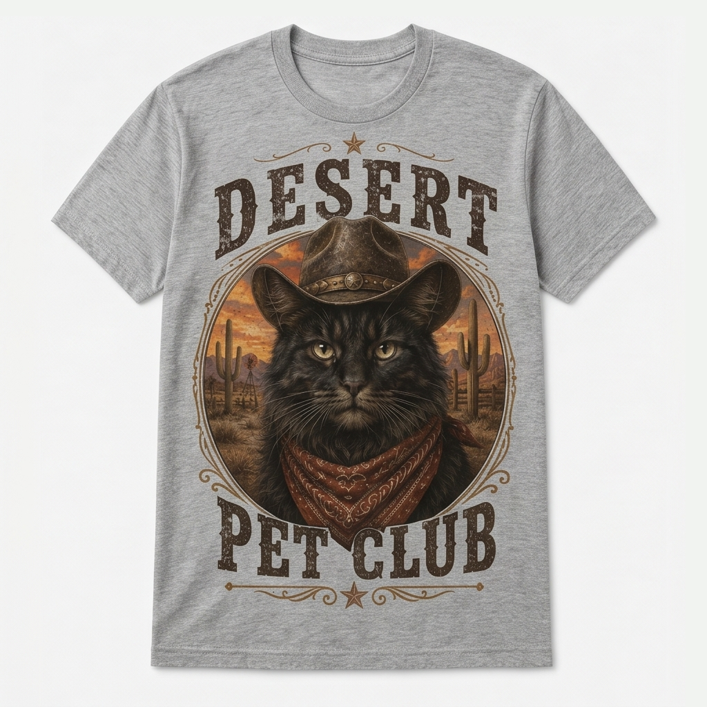Desert Black Cat Pet Club Tee（副本）