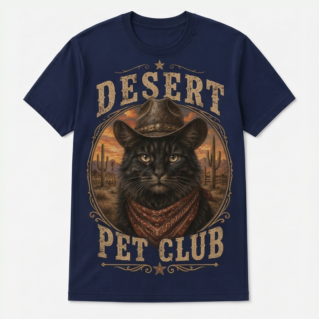 Desert Black Cat Pet Club Tee（副本）
