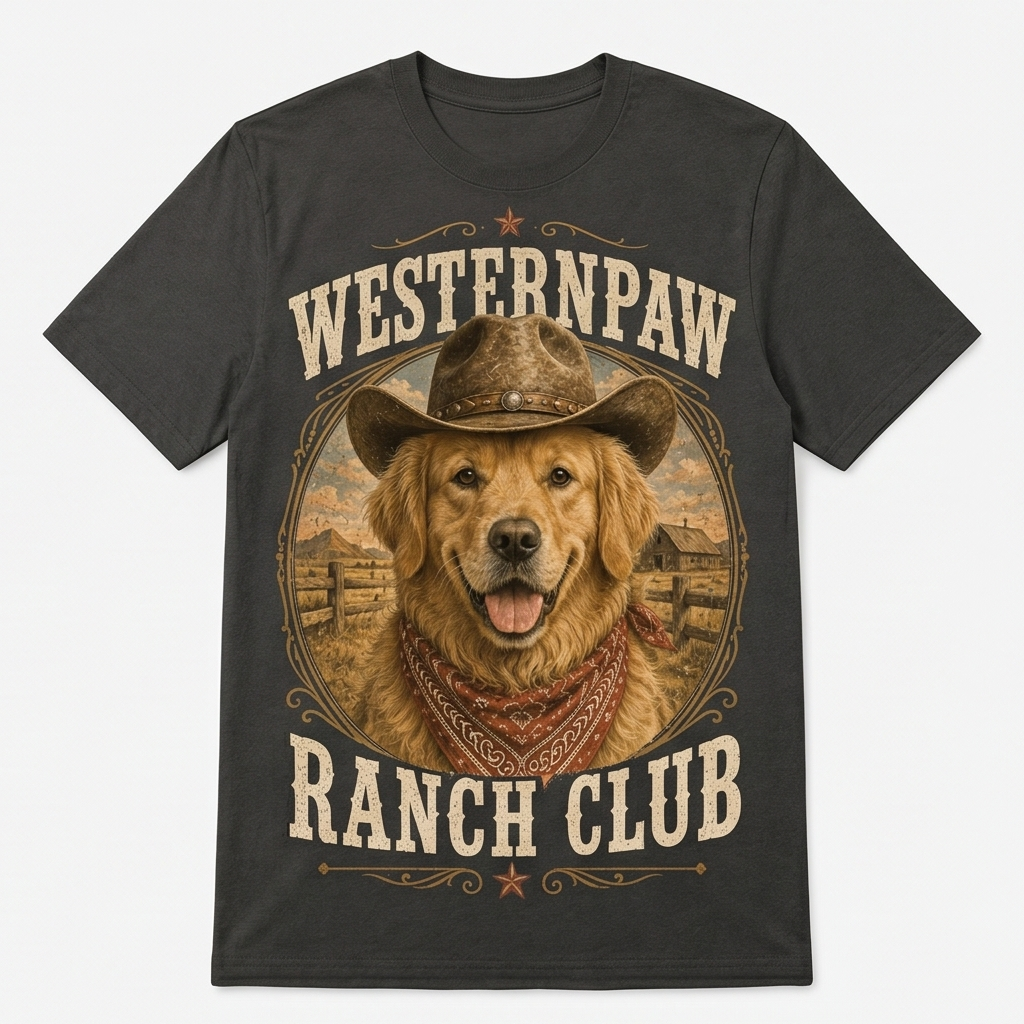 Westernpaw Ranch Club Golden Retriever Tee（副本）