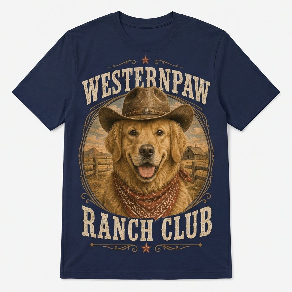 Westernpaw Ranch Club Golden Retriever Tee（副本）