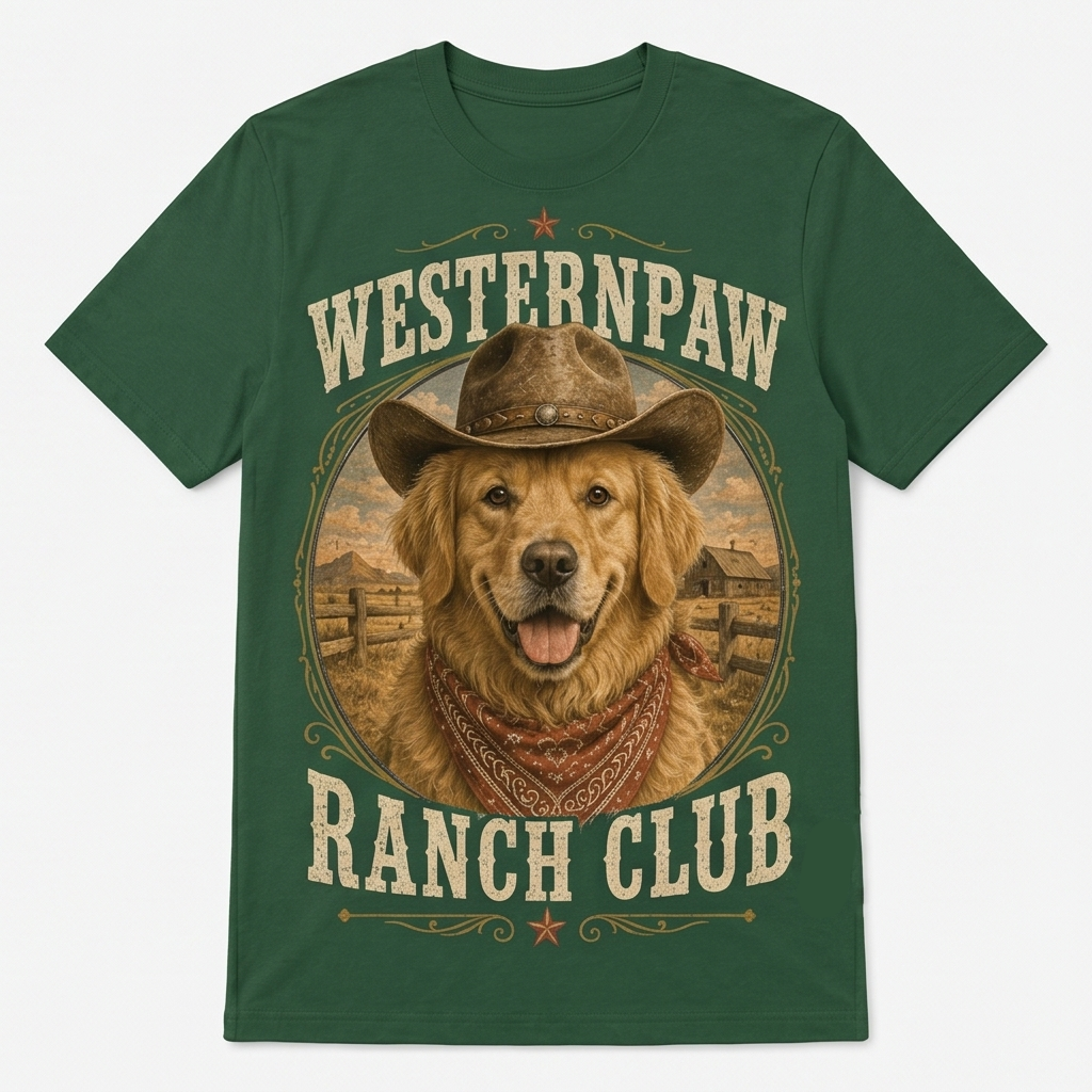 Westernpaw Ranch Club Golden Retriever Tee（副本）