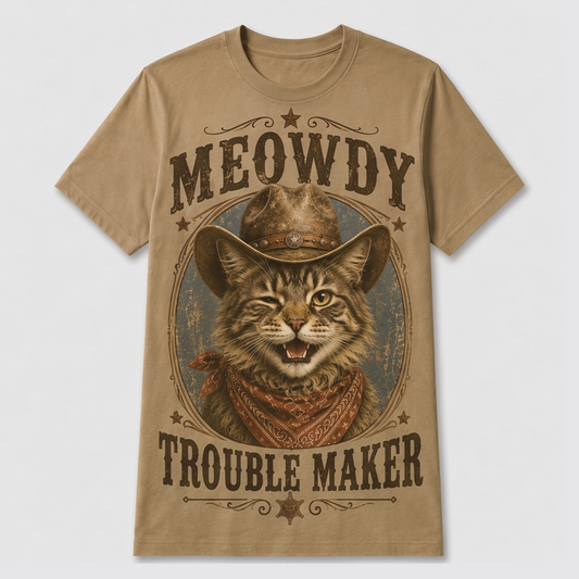 Tabby Cat Trouble Maker Tee