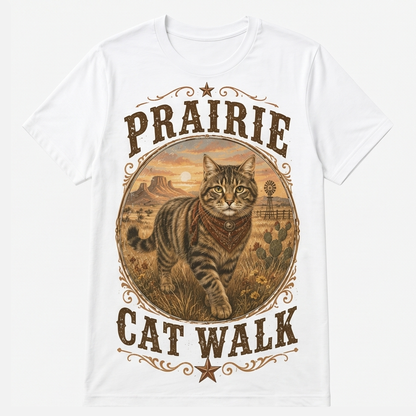 Prairie Cat Walk Western Cat Tee