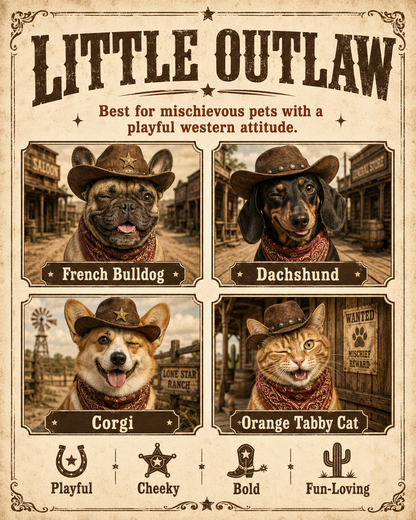 Custom Little Outlaw Pet Tee