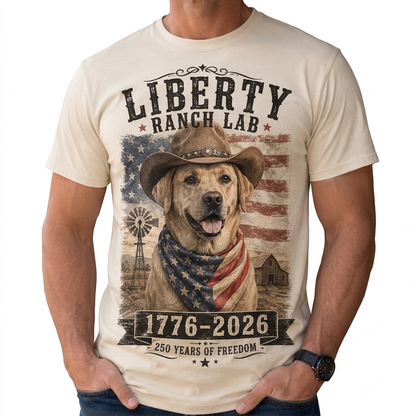 Liberty Ranch Cowboy Dog Graphic Tee