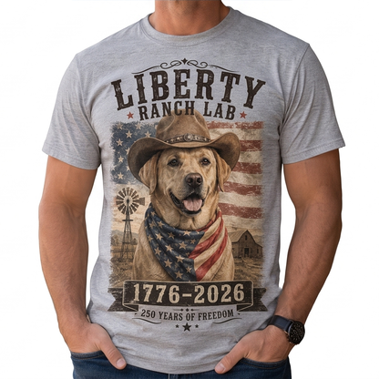 Liberty Ranch Cowboy Dog Graphic Tee
