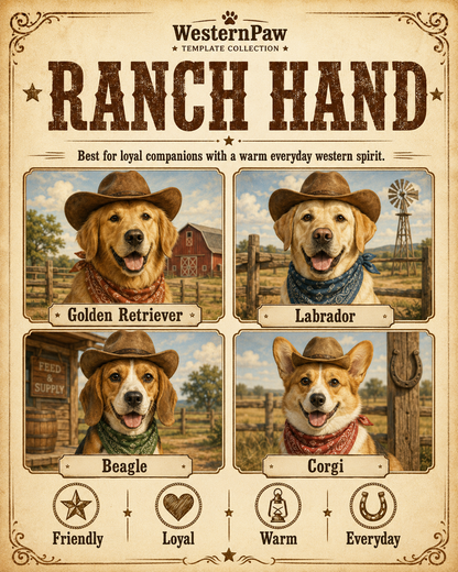 Custom Ranch Hand Pet Tee